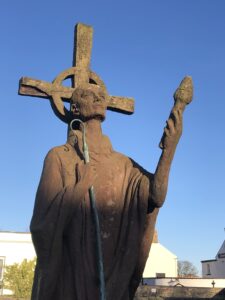 Holy Island Statue of St Cuthbert