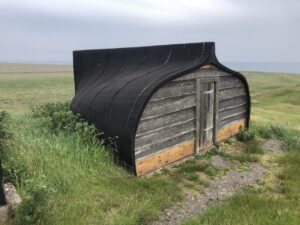 Holy Island upturned boat