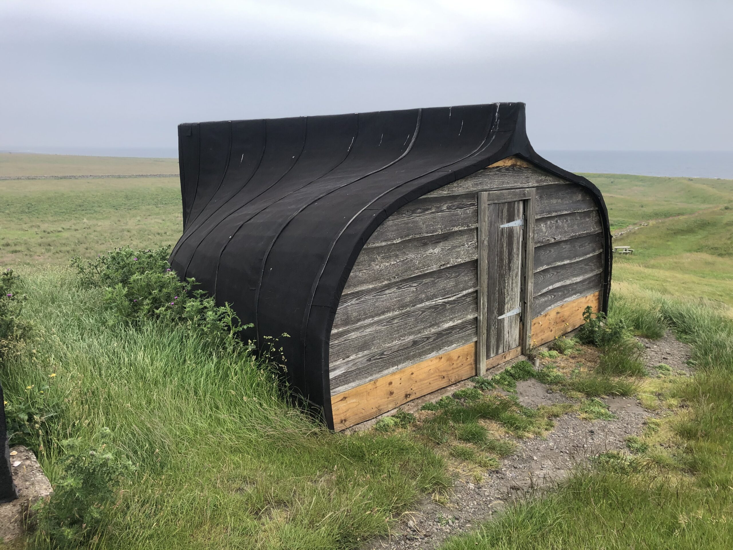 Holy Island upturned boat
